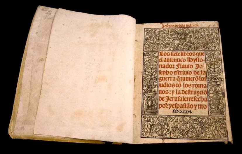 De la collection de livres rares : De Bello Judaico [espagnol] (Séville : Juan Cromberger, 1536)
