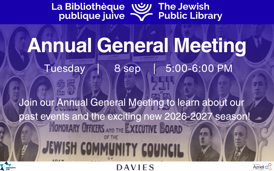 Annual General Meeting of the Jewish Public Library