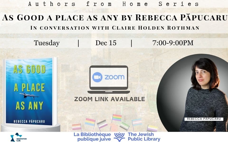 Authors from Home | As Good a Place as Any by Rebecca Păpucaru
