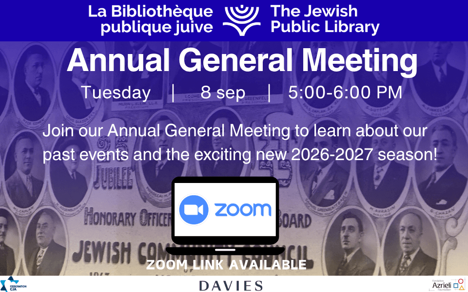 Annual General Meeting of the Jewish Public Library