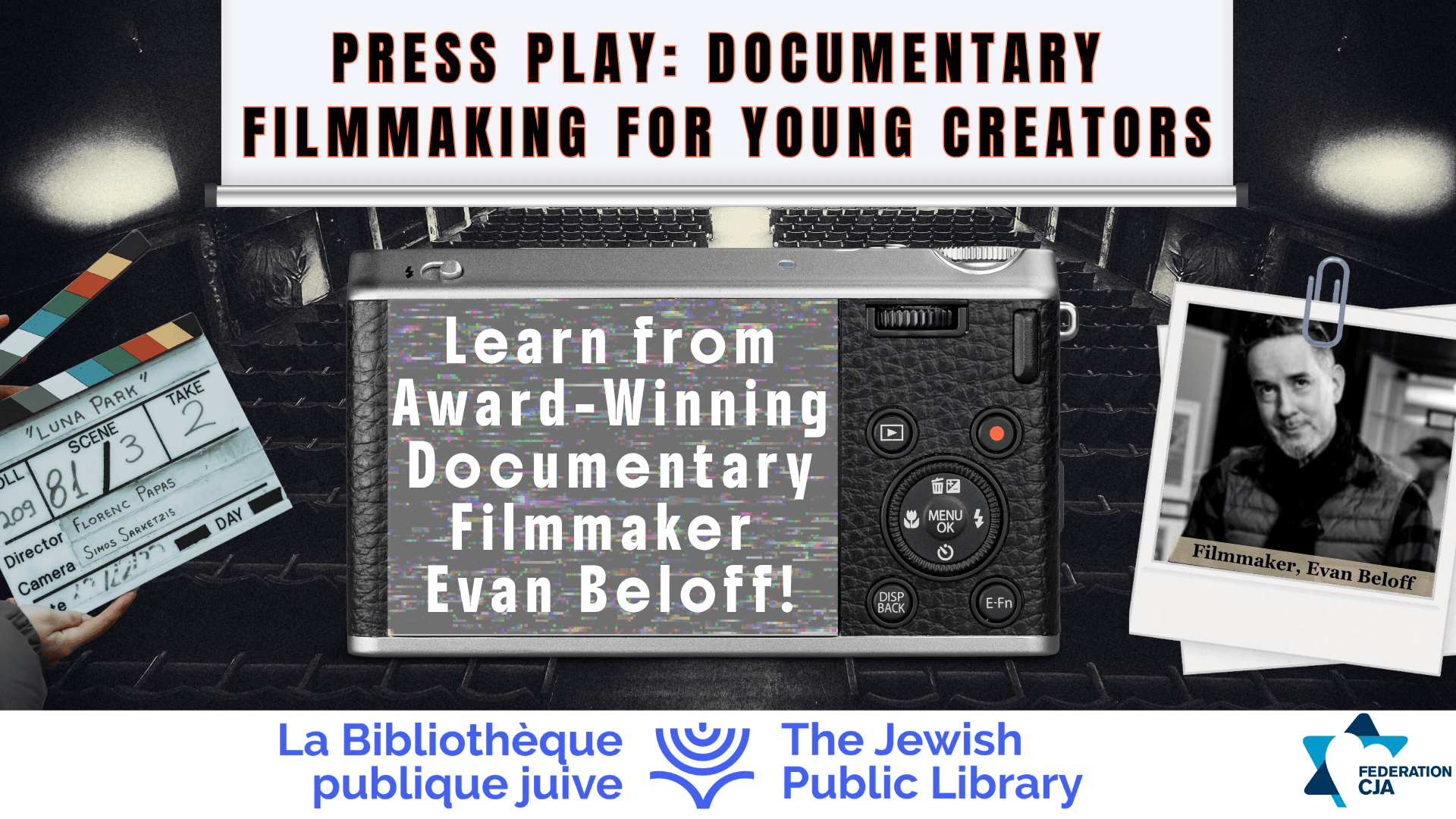 Press Play: Réalisation de films documentaires pour jeunes créateurs (préproduction)